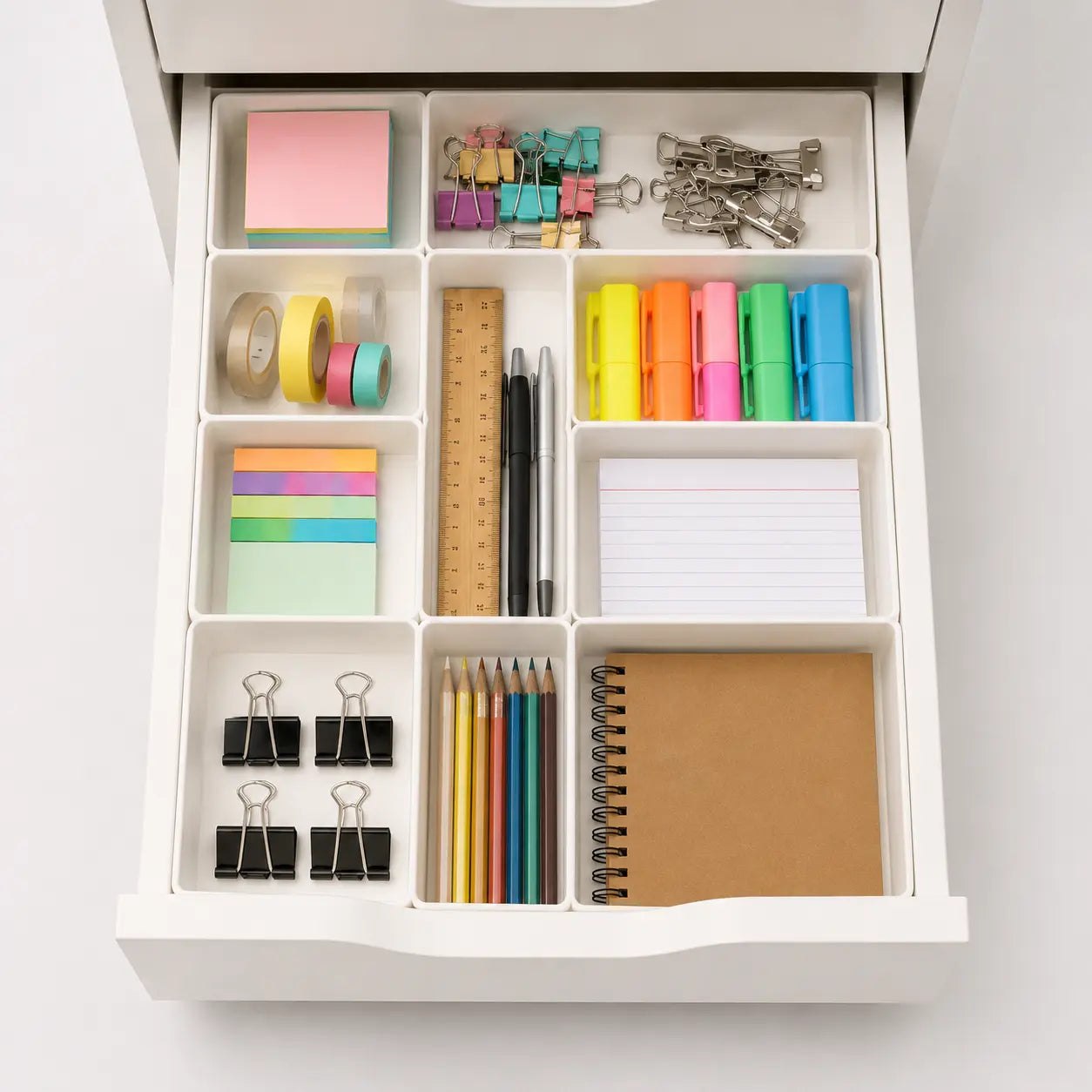 10 Pcs Drawer Organizer Set Compatible with IKEA Alex Drawers Sancticraft