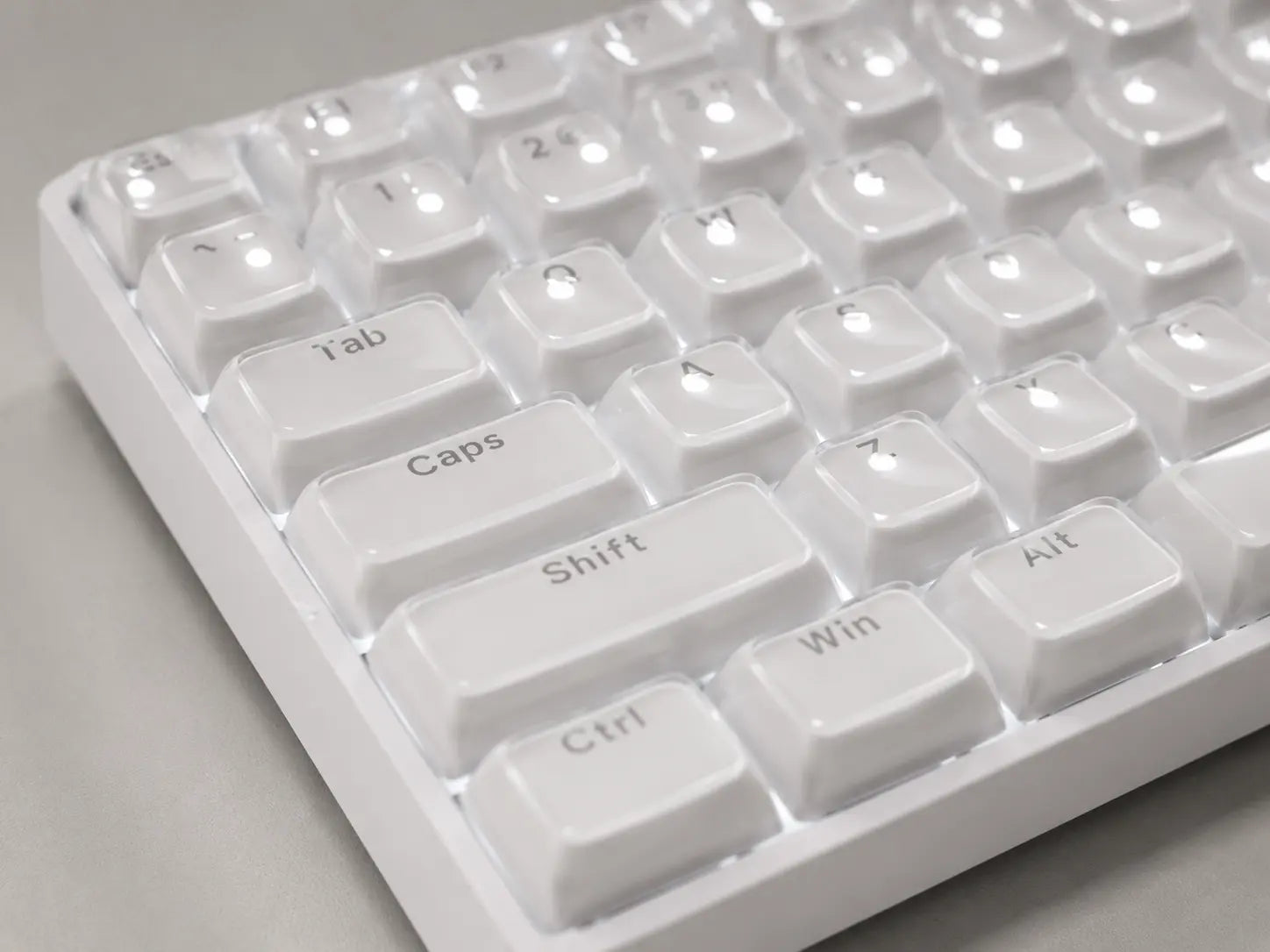 Wireless Mechanical Keyboard - Full Size White RGB Keyboard Sancticraft