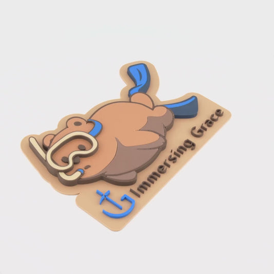 Immersing Grace Scuba Diving Magnet 3D 7 Colors