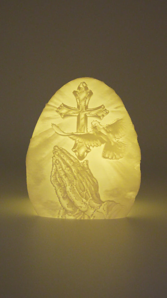 Prayer Cross Lithophane Night Light