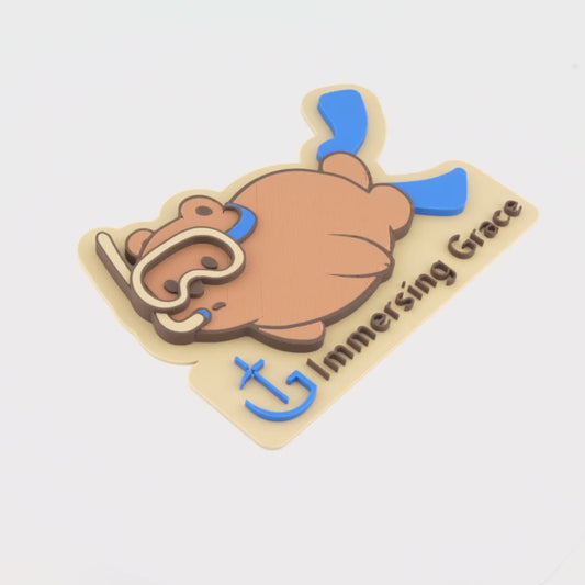 Immersing Grace Scuba Diving Magnet 3D 4 Colors