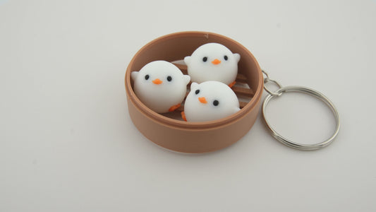 Duck Dim Sum Bun Keychain 🦆 - Cute and Unique Accessory for Animal Lovers 🦆 – Made in USA