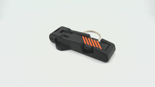 3-in-1 Phone Stand Keychain – Emergency Whistle + Pocket Folding Phone Holder | EDC Gadget for Hiking, Travel, Safety | Made in USA
