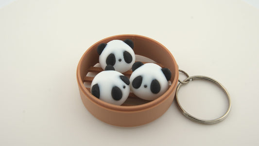 Panda Dim Sum Bun Keychain 🐼 - Cute and Unique Accessory for Animal Lovers 🐼 – Made in USA