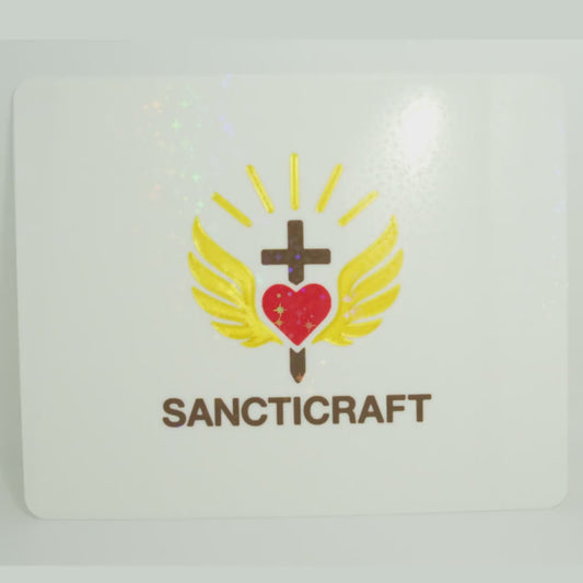 Sancticraft Holographic Mousepad - Faith-Inspired Sparkle Desk Accessory