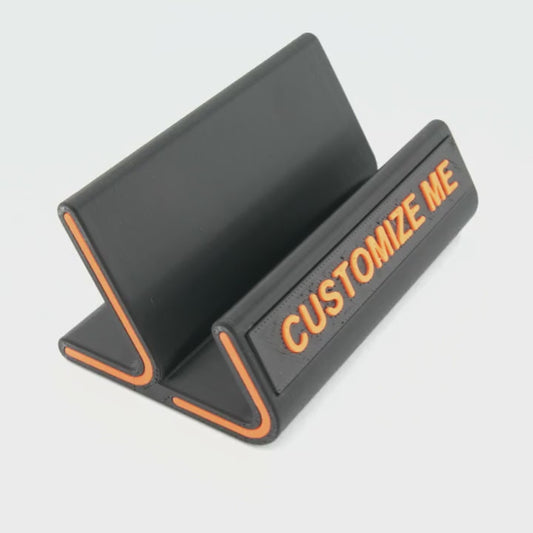 Custom Business Card Holder – Personalized Desk Organizer with Dual Slots | Modern Office Accessory