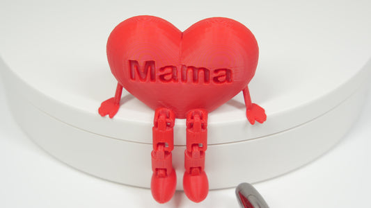 Mother’s Day Wobble-Leg Heart Mama Figure 🧡